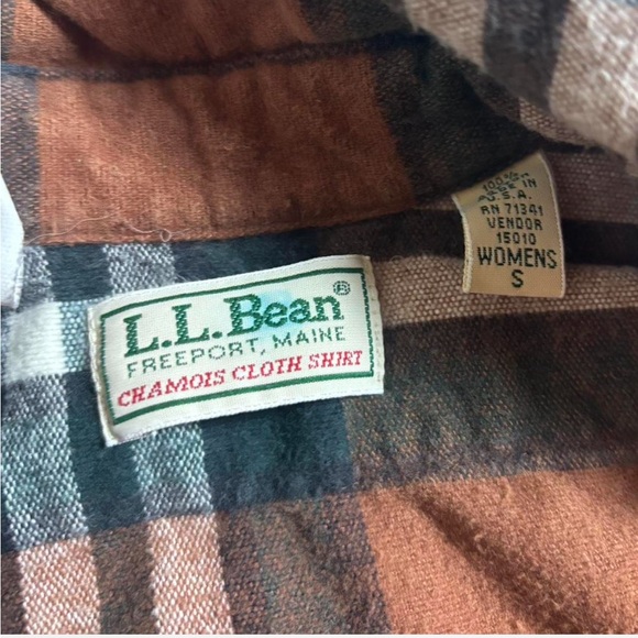 L.L. Bean Brown Black Cream Plaid Button-Down Shirt - Picture 3 of 3